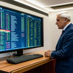 바티칸 시국의 금융 시스템 - **Image Prompt:** A high-resolution photograph of a modern office interior in Vatican City. The scen...